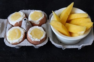 Novelty Sweet Treats eggs and mango chips