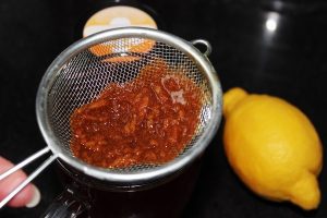 Turmeric Ginger Herbal Tea Straining1